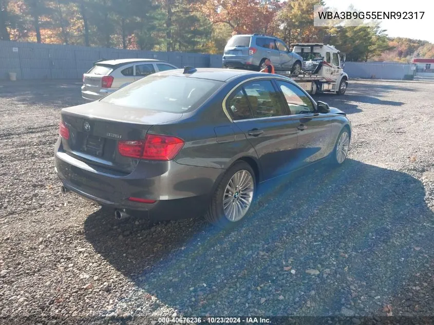 2014 BMW 335I xDrive VIN: WBA3B9G55ENR92317 Lot: 40676236