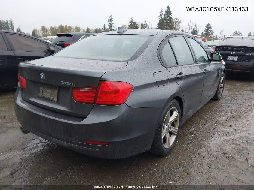 2014 BMW 328I VIN: WBA3C1C5XEK113433 Lot: 40709073