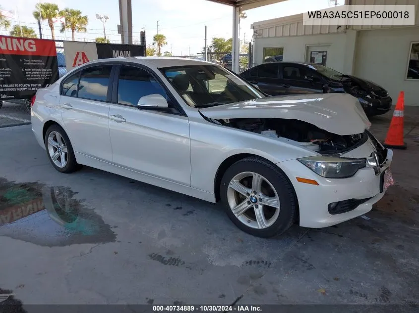 2014 BMW 328I VIN: WBA3A5C51EP600018 Lot: 40734889