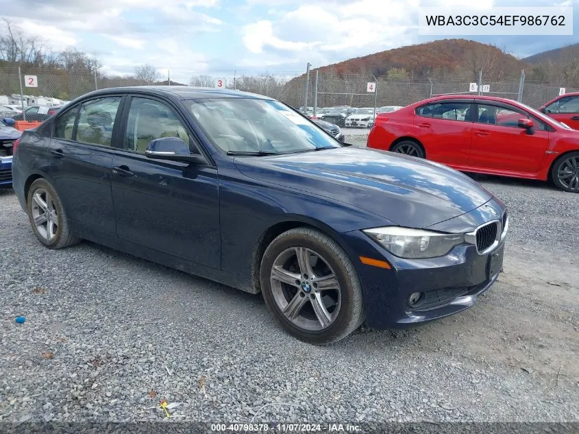 2014 BMW 320I xDrive VIN: WBA3C3C54EF986762 Lot: 40798378