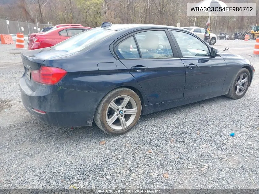 2014 BMW 320I xDrive VIN: WBA3C3C54EF986762 Lot: 40798378