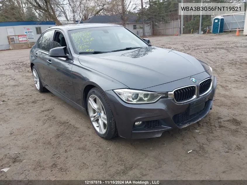 2015 BMW 328I xDrive VIN: WBA3B3G56FNT19521 Lot: 12157575