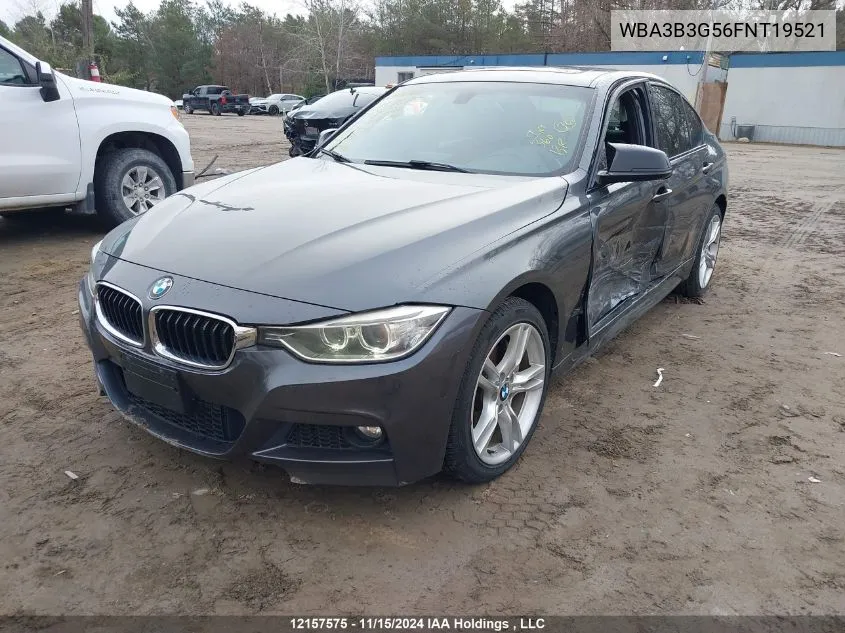 2015 BMW 328I xDrive VIN: WBA3B3G56FNT19521 Lot: 12157575