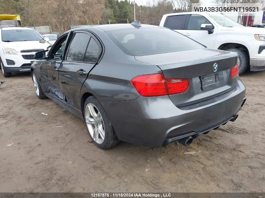 2015 BMW 328I xDrive VIN: WBA3B3G56FNT19521 Lot: 12157575