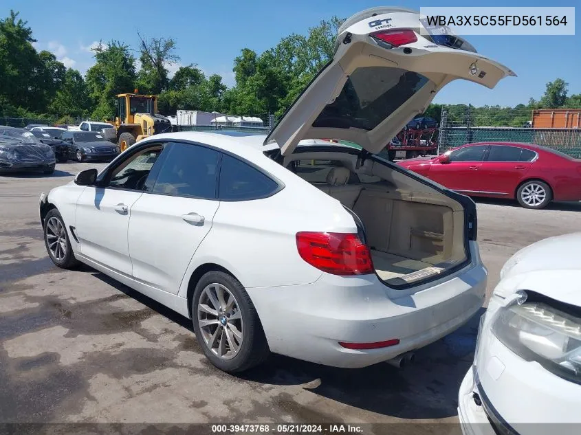 2015 BMW 328I Gran Turismo xDrive VIN: WBA3X5C55FD561564 Lot: 39473768