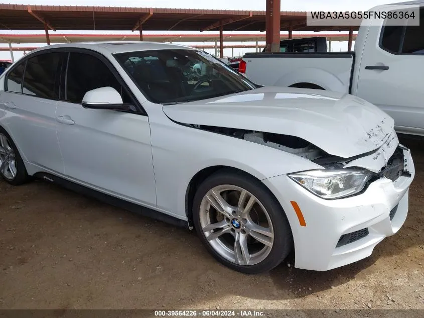 2015 BMW 328I VIN: WBA3A5G55FNS86364 Lot: 39564226