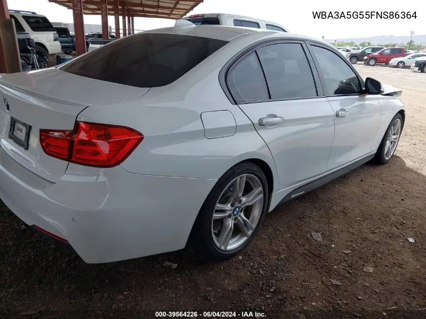 2015 BMW 328I VIN: WBA3A5G55FNS86364 Lot: 39564226