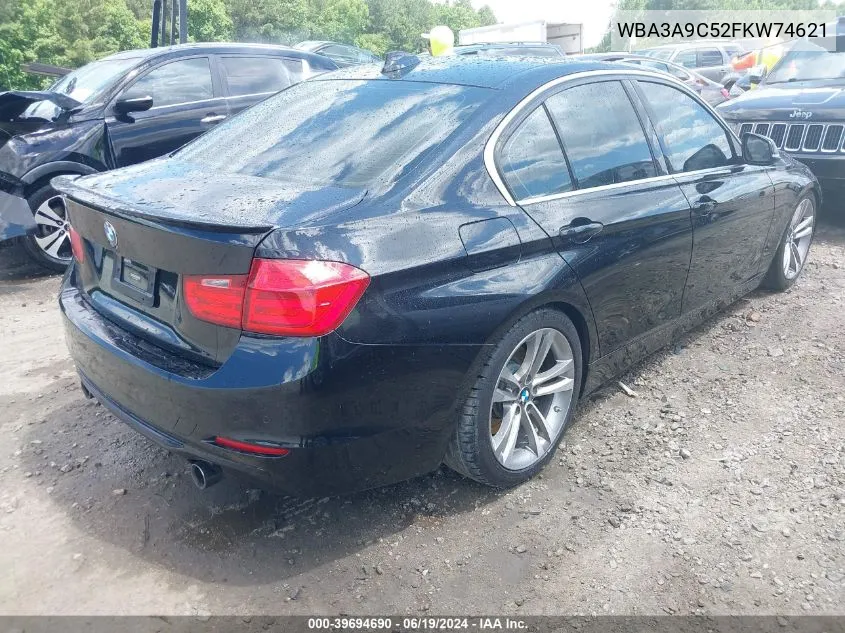 2015 BMW 335I VIN: WBA3A9C52FKW74621 Lot: 39694690