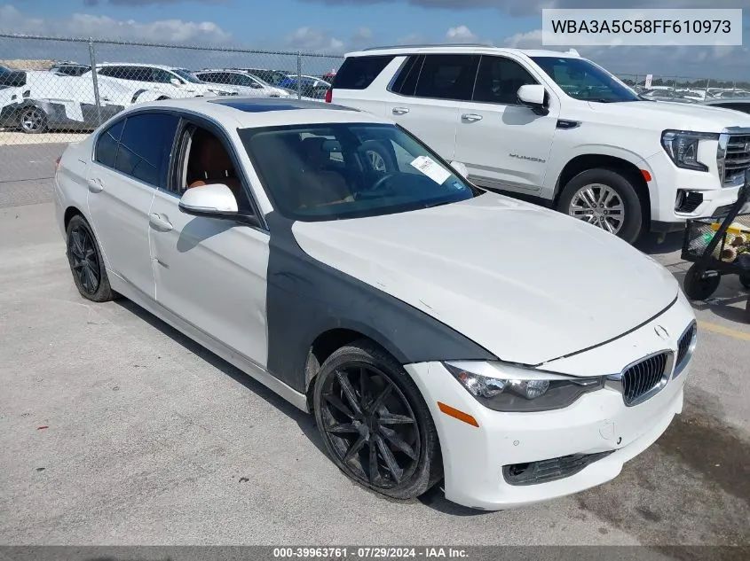 2015 BMW 328I VIN: WBA3A5C58FF610973 Lot: 39963761