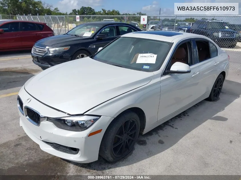 2015 BMW 328I VIN: WBA3A5C58FF610973 Lot: 39963761