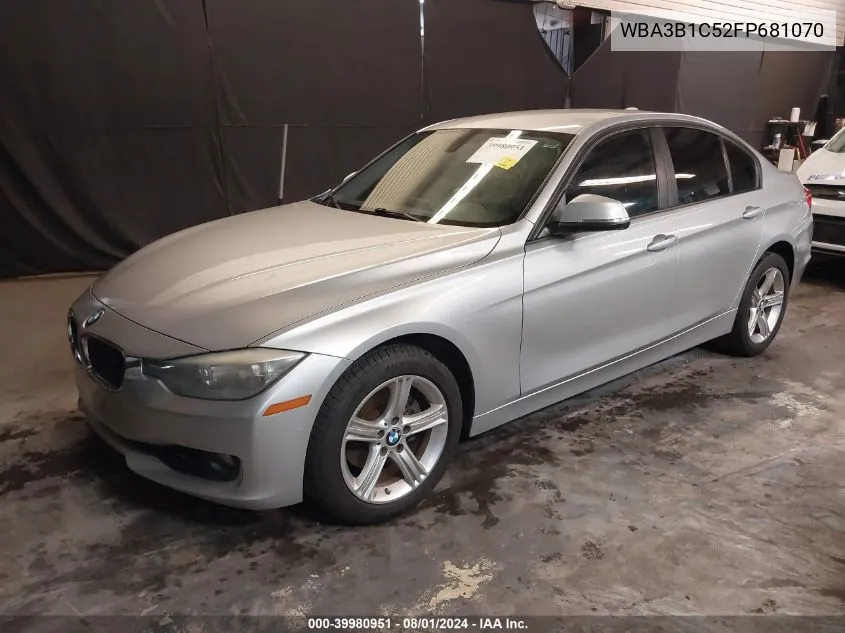 2015 BMW 320I VIN: WBA3B1C52FP681070 Lot: 39980951