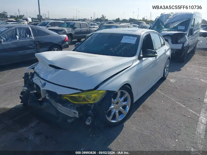 2015 BMW 328I VIN: WBA3A5C55FF610736 Lot: 39993626