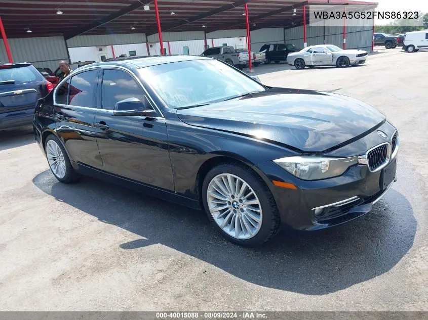 2015 BMW 328I VIN: WBA3A5G52FNS86323 Lot: 40015088