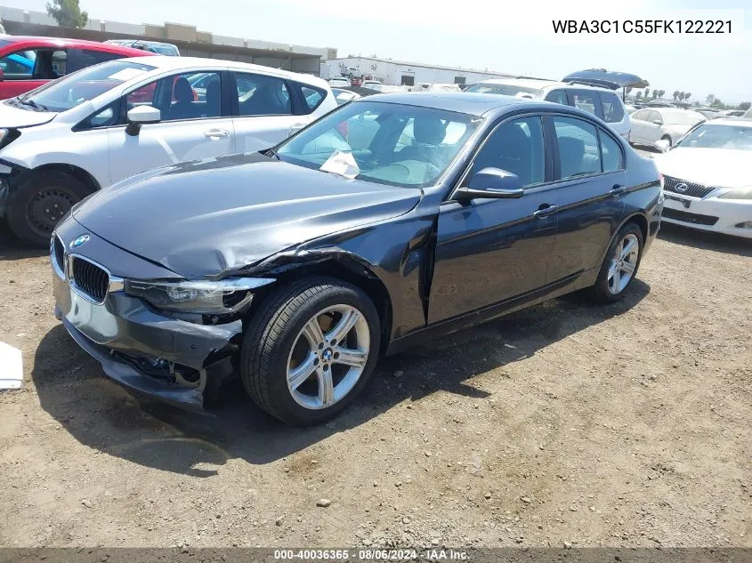 2015 BMW 328I VIN: WBA3C1C55FK122221 Lot: 40036365