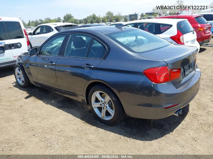 2015 BMW 328I VIN: WBA3C1C55FK122221 Lot: 40036365