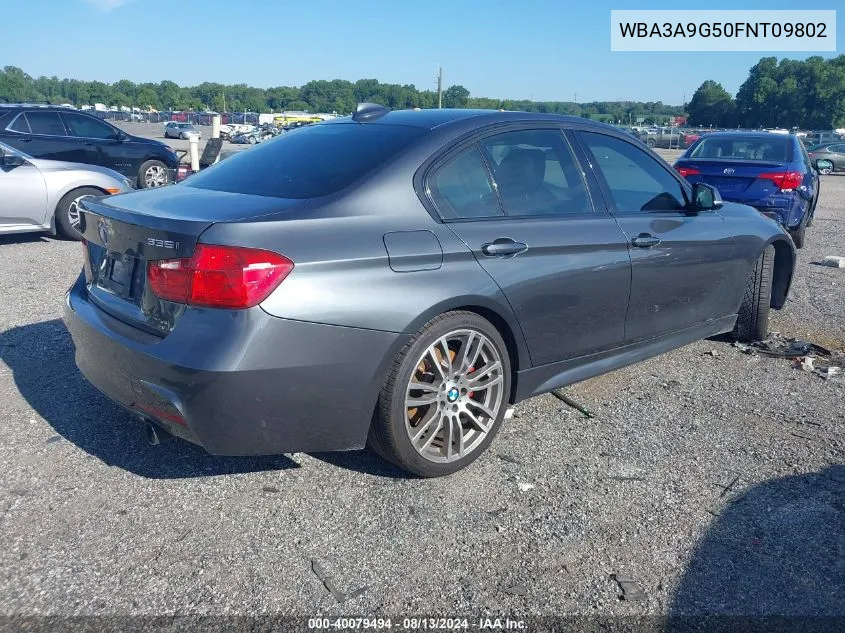 2015 BMW 335I VIN: WBA3A9G50FNT09802 Lot: 40079494