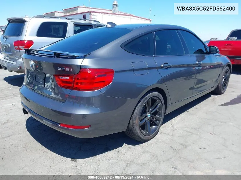 2015 BMW 328I Gran Turismo xDrive VIN: WBA3X5C52FD562400 Lot: 40089242