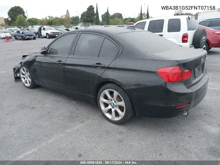 2015 BMW 320I VIN: WBA3B1G52FNT07158 Lot: 40091635