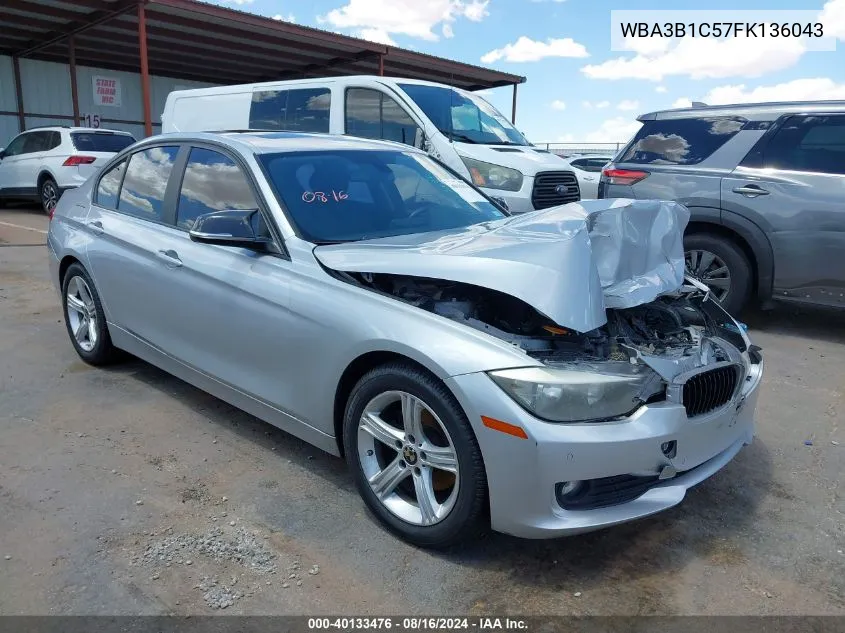 2015 BMW 320I VIN: WBA3B1C57FK136043 Lot: 40133476