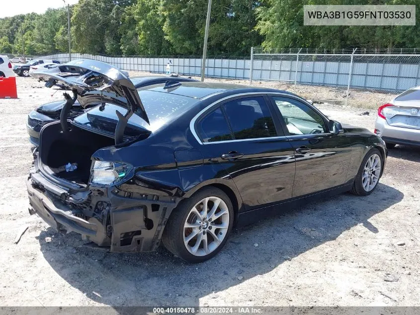 2015 BMW 320I I VIN: WBA3B1G59FNT03530 Lot: 40150478