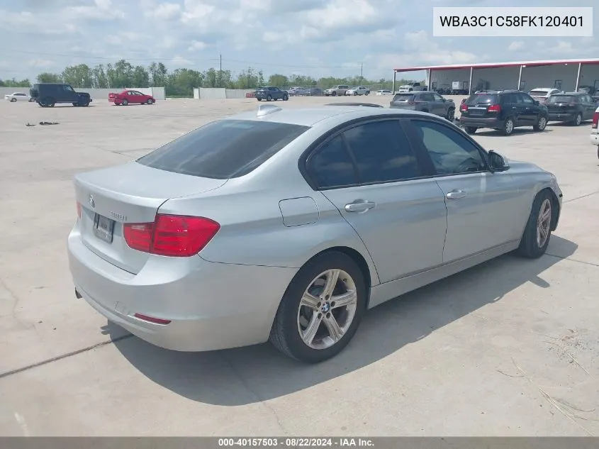 2015 BMW 328I VIN: WBA3C1C58FK120401 Lot: 40157503