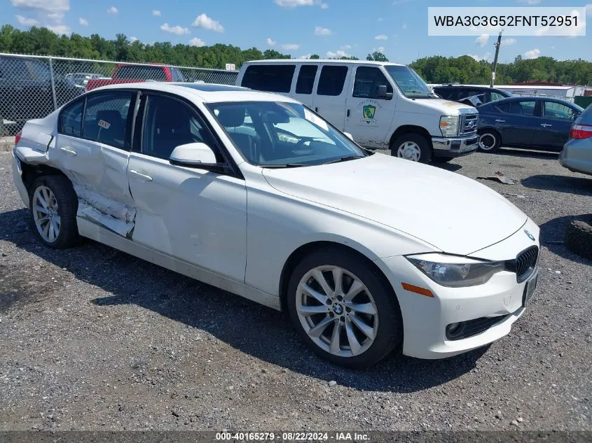 2015 BMW 320I xDrive VIN: WBA3C3G52FNT52951 Lot: 40165279