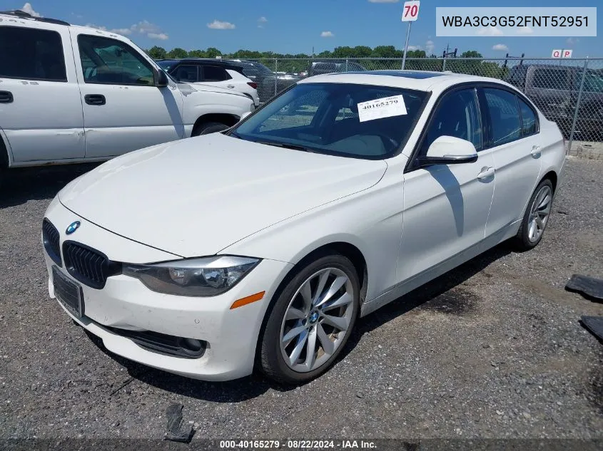 2015 BMW 320I xDrive VIN: WBA3C3G52FNT52951 Lot: 40165279