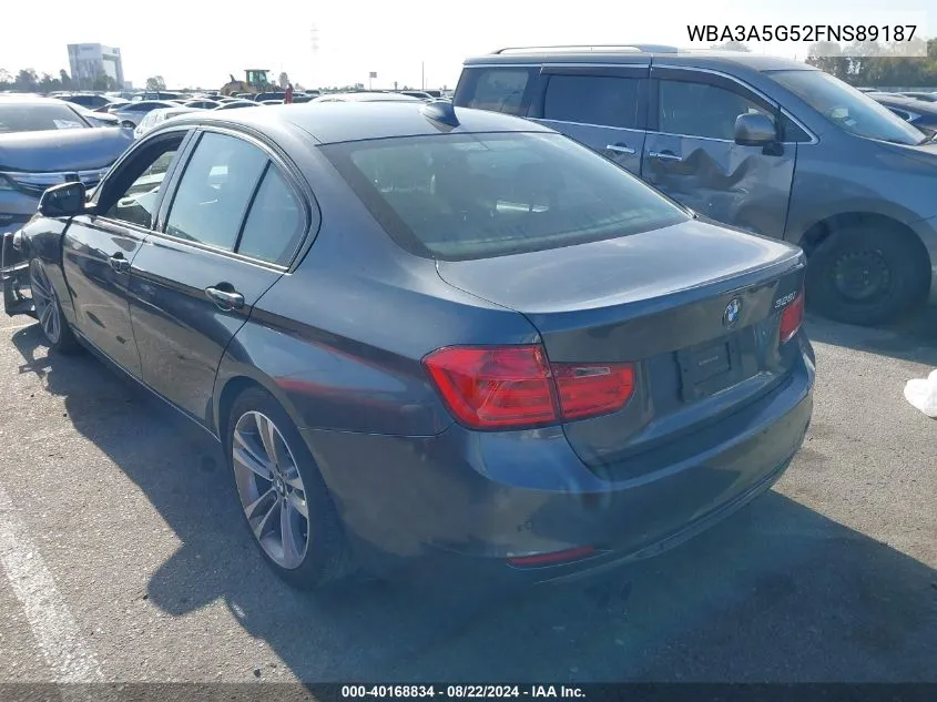 2015 BMW 328I VIN: WBA3A5G52FNS89187 Lot: 40168834