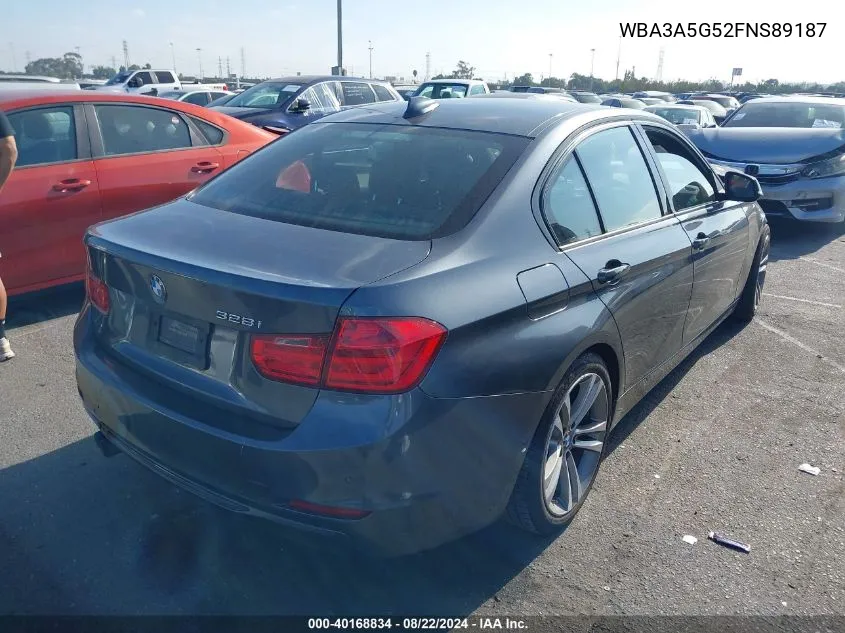 2015 BMW 328I VIN: WBA3A5G52FNS89187 Lot: 40168834