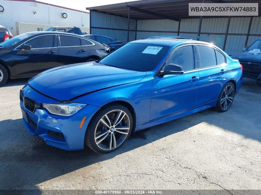 2015 BMW 335I VIN: WBA3A9C5XFKW74883 Lot: 40170958