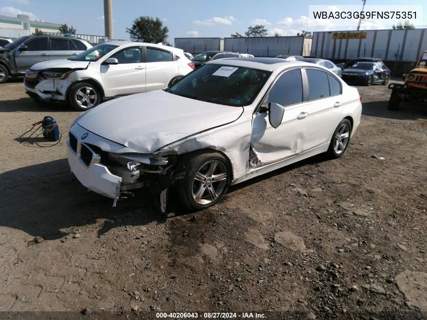 2015 BMW 320I xDrive VIN: WBA3C3G59FNS75351 Lot: 40206043