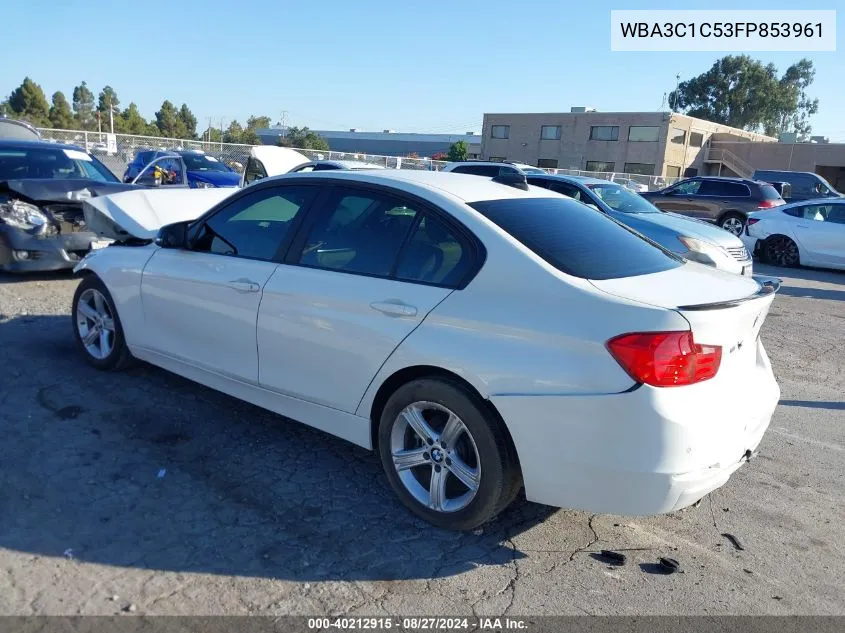 2015 BMW 328I VIN: WBA3C1C53FP853961 Lot: 40212915