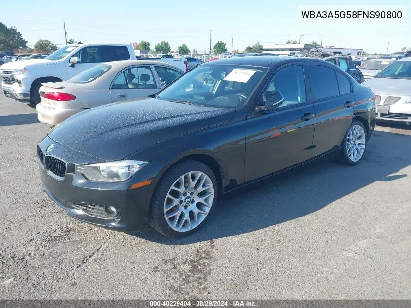 2015 BMW 328I VIN: WBA3A5G58FNS90800 Lot: 40229404