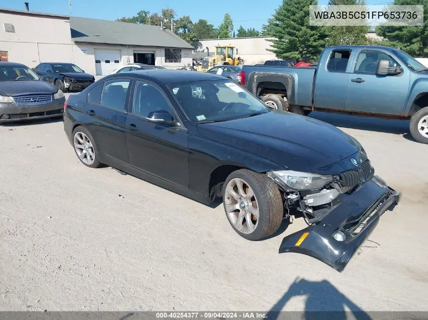 2015 BMW 328I xDrive VIN: WBA3B5C51FP653736 Lot: 40254377