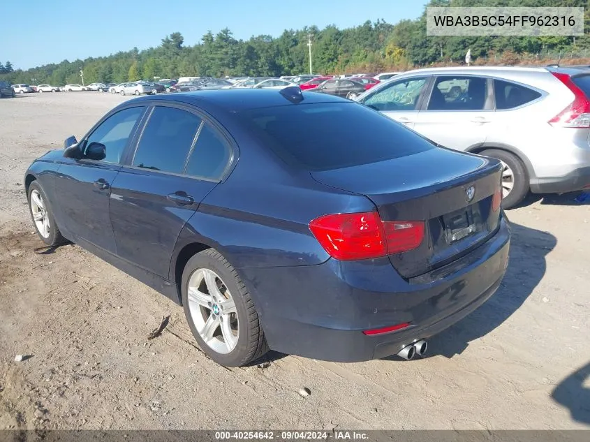 2015 BMW 328 Xi Sulev VIN: WBA3B5C54FF962316 Lot: 40254642