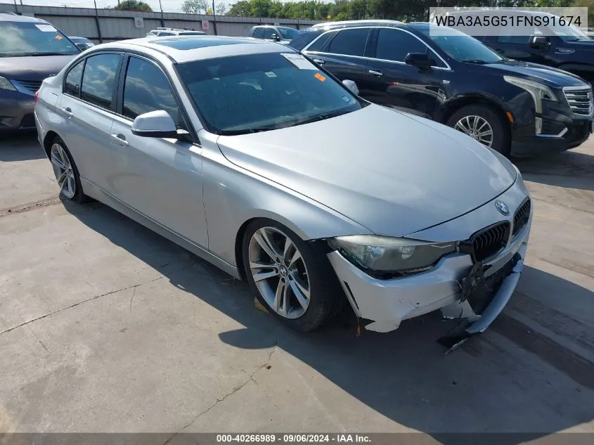 2015 BMW 328I VIN: WBA3A5G51FNS91674 Lot: 40266989