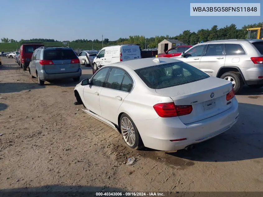 2015 BMW 328 Xi Sulev VIN: WBA3B5G58FNS11848 Lot: 40343006