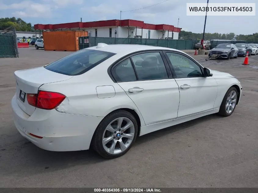 2015 BMW 320I VIN: WBA3B1G53FNT64503 Lot: 40354305