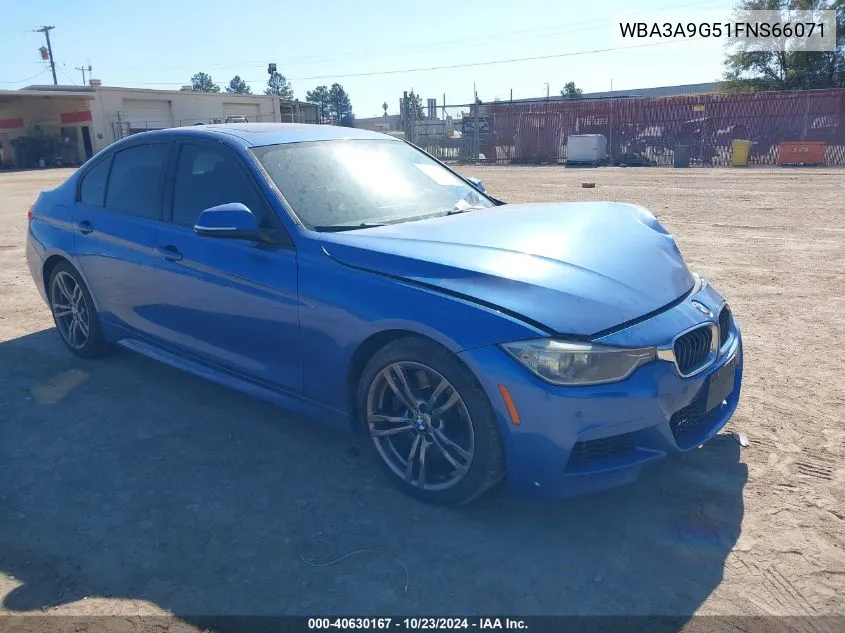 2015 BMW 335I VIN: WBA3A9G51FNS66071 Lot: 40630167