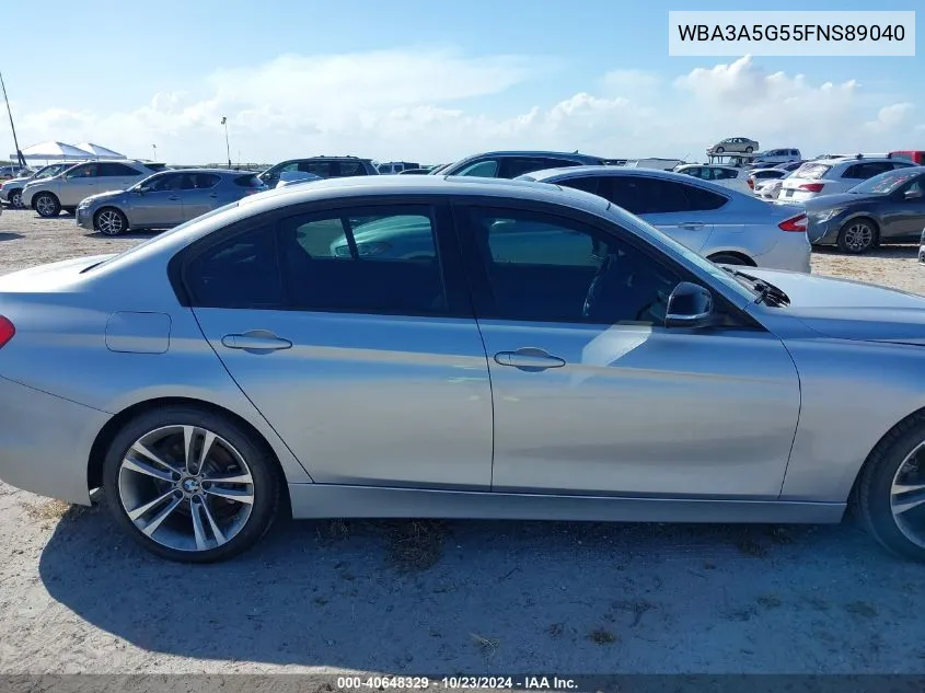 2015 BMW 328I VIN: WBA3A5G55FNS89040 Lot: 40648329