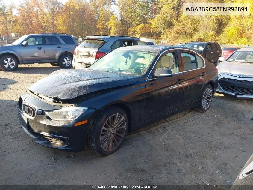 2015 BMW 335I xDrive VIN: WBA3B9G58FNR92894 Lot: 40661818