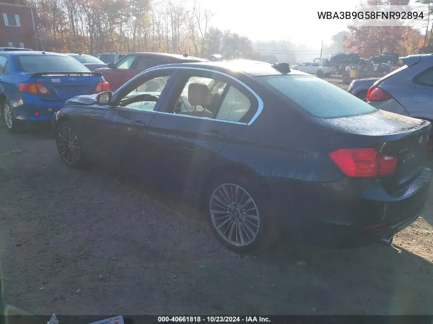 2015 BMW 335I xDrive VIN: WBA3B9G58FNR92894 Lot: 40661818