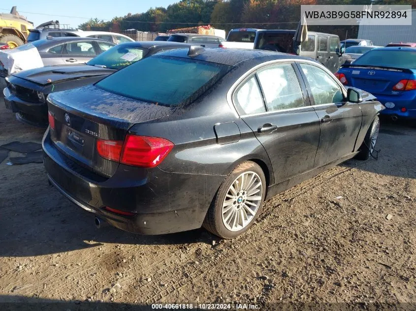 2015 BMW 335I xDrive VIN: WBA3B9G58FNR92894 Lot: 40661818