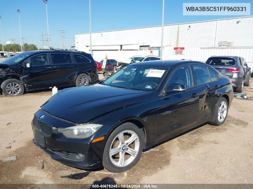 2015 BMW 328I xDrive VIN: WBA3B5C51FF960331 Lot: 40679248