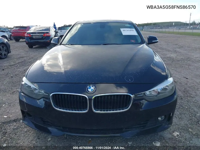 2015 BMW 328I VIN: WBA3A5G58FNS86570 Lot: 40765866