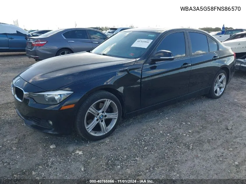 2015 BMW 328I VIN: WBA3A5G58FNS86570 Lot: 40765866