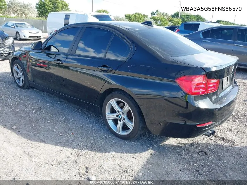 2015 BMW 328I VIN: WBA3A5G58FNS86570 Lot: 40765866