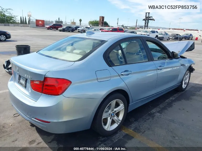 2015 BMW 328I VIN: WBA3C1C52FP853756 Lot: 40776444