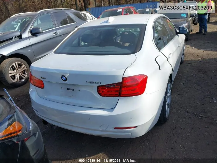 2015 BMW 320I xDrive VIN: WBA3C3C5XFK203209 Lot: 40839196