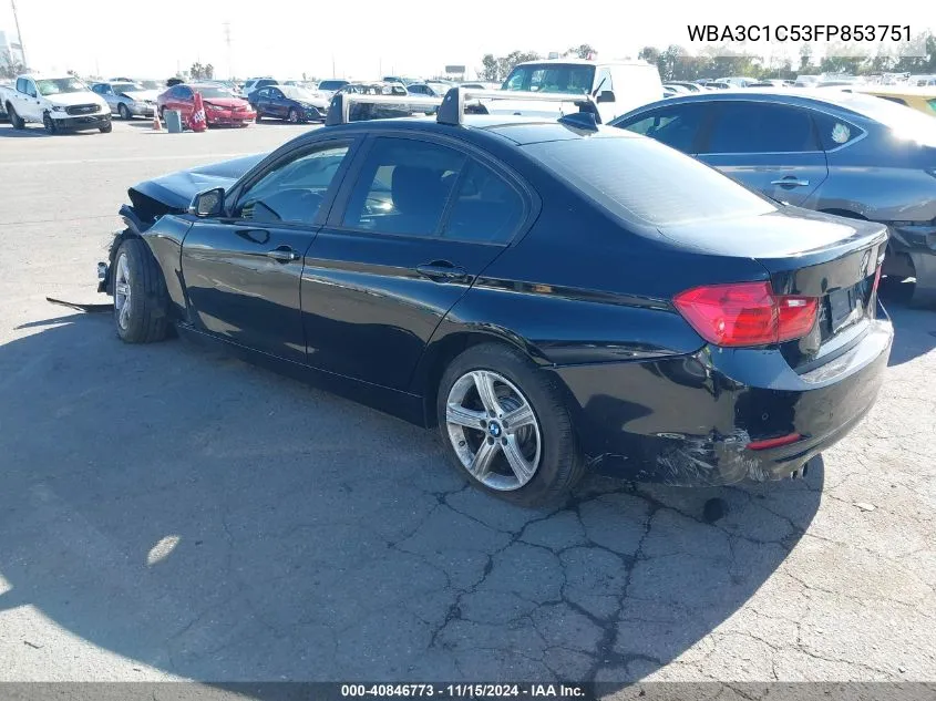 2015 BMW 328I VIN: WBA3C1C53FP853751 Lot: 40846773